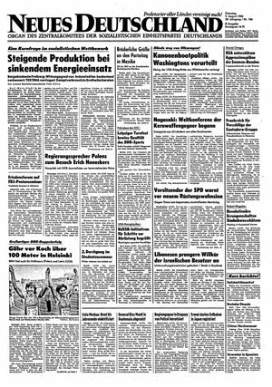 Neues Deutschland Online-Archiv vom 09.08.1983