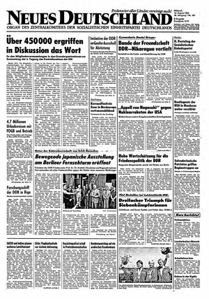 Neues Deutschland Online-Archiv vom 10.08.1983