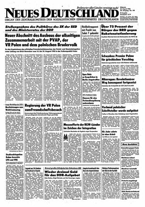 Neues Deutschland Online-Archiv vom 24.08.1983