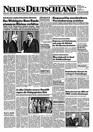 Neues Deutschland Online-Archiv vom 30.08.1983