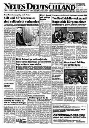 Neues Deutschland Online-Archiv vom 03.09.1983