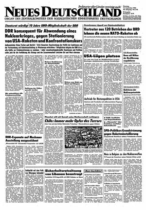 Neues Deutschland Online-Archiv vom 13.09.1983