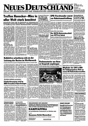 Neues Deutschland Online-Archiv vom 23.09.1983