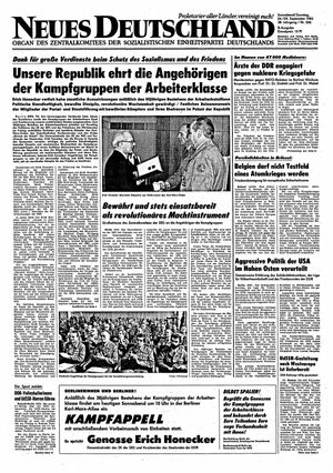 Neues Deutschland Online-Archiv vom 24.09.1983