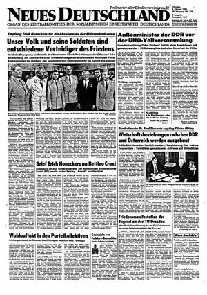 Neues Deutschland Online-Archiv vom 04.10.1983