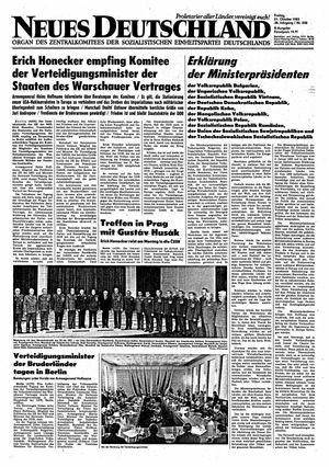 Neues Deutschland Online-Archiv vom 21.10.1983