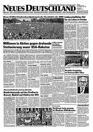 Neues Deutschland Online-Archiv vom 24.10.1983