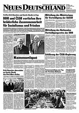 Neues Deutschland Online-Archiv vom 25.10.1983