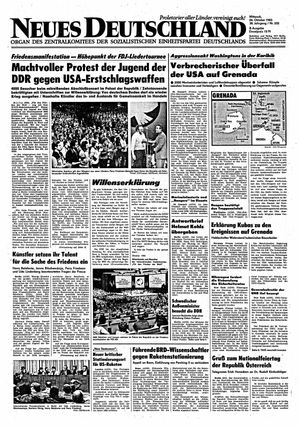 Neues Deutschland Online-Archiv vom 26.10.1983