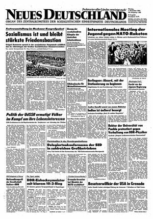 Neues Deutschland Online-Archiv vom 07.11.1983