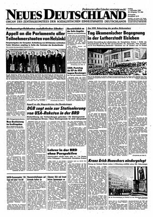Neues Deutschland Online-Archiv vom 11.11.1983