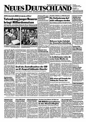 Neues Deutschland Online-Archiv vom 15.11.1983