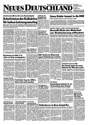 Neues Deutschland Online-Archiv vom 24.11.1983