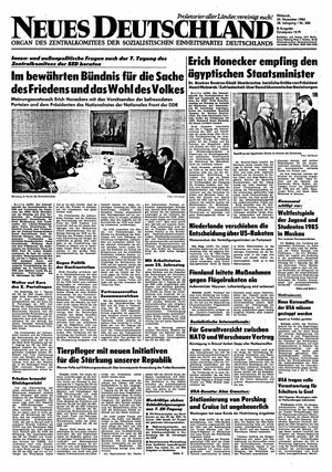 Neues Deutschland Online-Archiv vom 30.11.1983