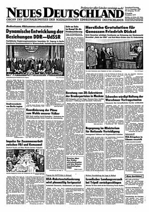 Neues Deutschland Online-Archiv on Dec 10, 1983