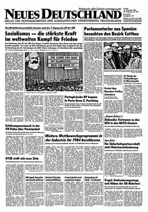 Neues Deutschland Online-Archiv vom 16.12.1983