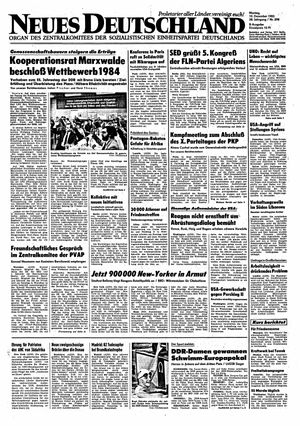 Neues Deutschland Online-Archiv vom 19.12.1983