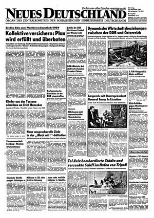 Neues Deutschland Online-Archiv vom 20.12.1983