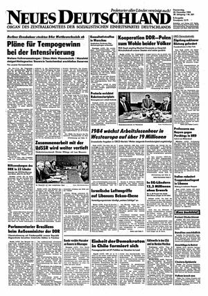 Neues Deutschland Online-Archiv vom 22.12.1983