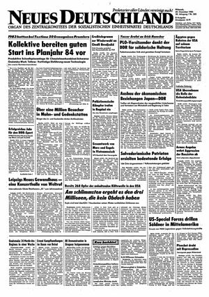 Neues Deutschland Online-Archiv vom 28.12.1983