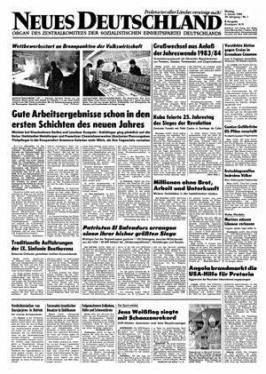 Neues Deutschland Online-Archiv vom 02.01.1984