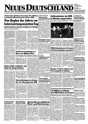 Neues Deutschland Online-Archiv vom 04.01.1984