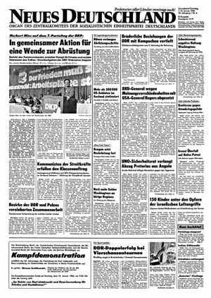 Neues Deutschland Online-Archiv vom 07.01.1984