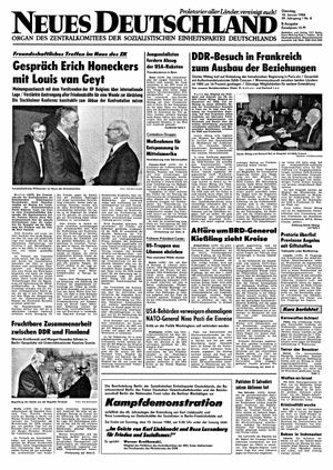 Neues Deutschland Online-Archiv vom 10.01.1984