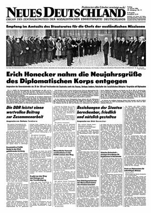 Neues Deutschland Online-Archiv vom 13.01.1984