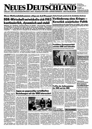 Neues Deutschland Online-Archiv vom 19.01.1984