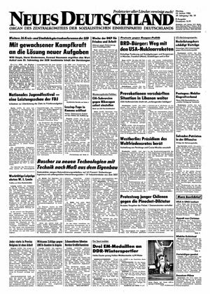 Neues Deutschland Online-Archiv vom 23.01.1984