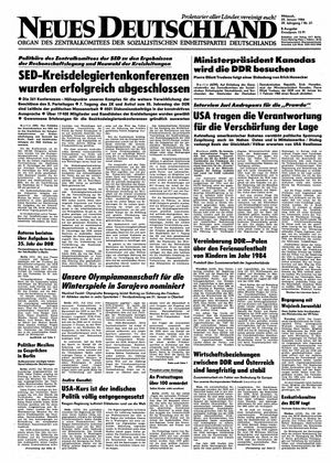 Neues Deutschland Online-Archiv vom 25.01.1984