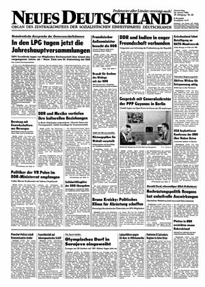 Neues Deutschland Online-Archiv vom 26.01.1984