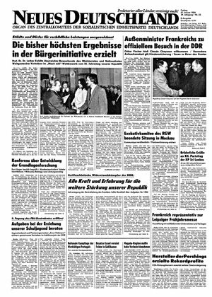 Neues Deutschland Online-Archiv vom 27.01.1984