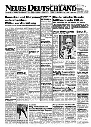 Neues Deutschland Online-Archiv vom 30.01.1984