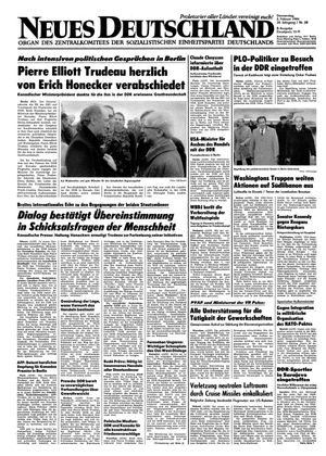 Neues Deutschland Online-Archiv vom 02.02.1984