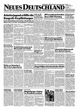 Neues Deutschland Online-Archiv vom 06.02.1984