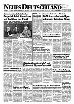 Neues Deutschland Online-Archiv vom 08.02.1984