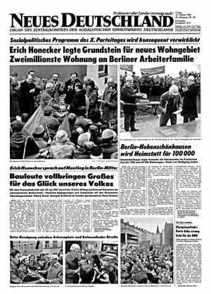Neues Deutschland Online-Archiv vom 10.02.1984