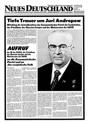 Neues Deutschland Online-Archiv vom 11.02.1984