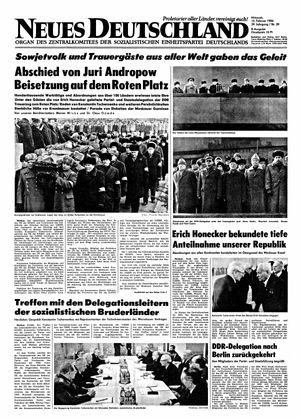 Neues Deutschland Online-Archiv vom 15.02.1984