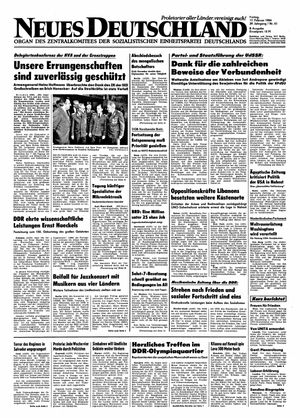 Neues Deutschland Online-Archiv vom 17.02.1984