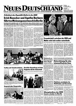 Neues Deutschland Online-Archiv vom 21.02.1984