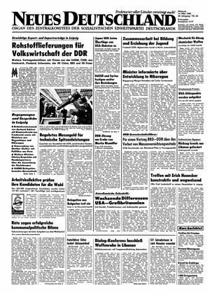 Neues Deutschland Online-Archiv vom 14.03.1984