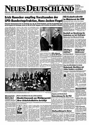 Neues Deutschland Online-Archiv vom 15.03.1984
