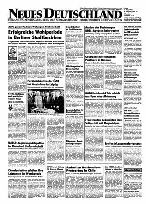 Neues Deutschland Online-Archiv vom 16.03.1984