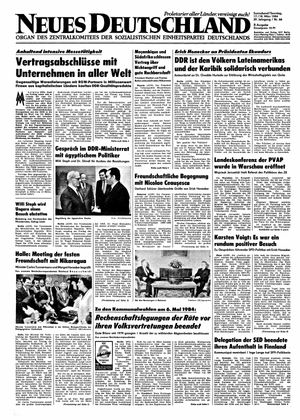 Neues Deutschland Online-Archiv vom 17.03.1984