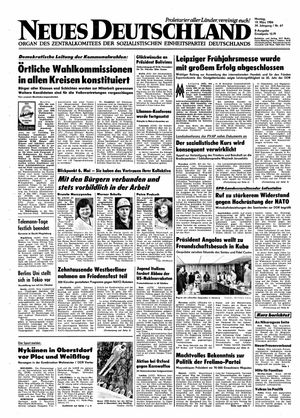 Neues Deutschland Online-Archiv vom 19.03.1984