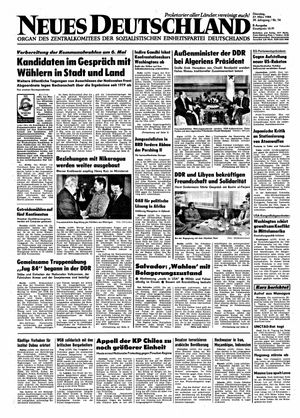 Neues Deutschland Online-Archiv vom 27.03.1984