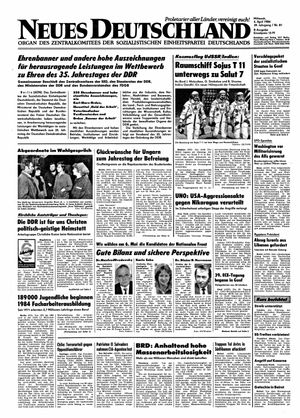 Neues Deutschland Online-Archiv vom 04.04.1984